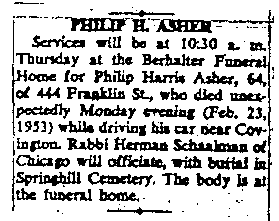 Asher, Phillip Harris 