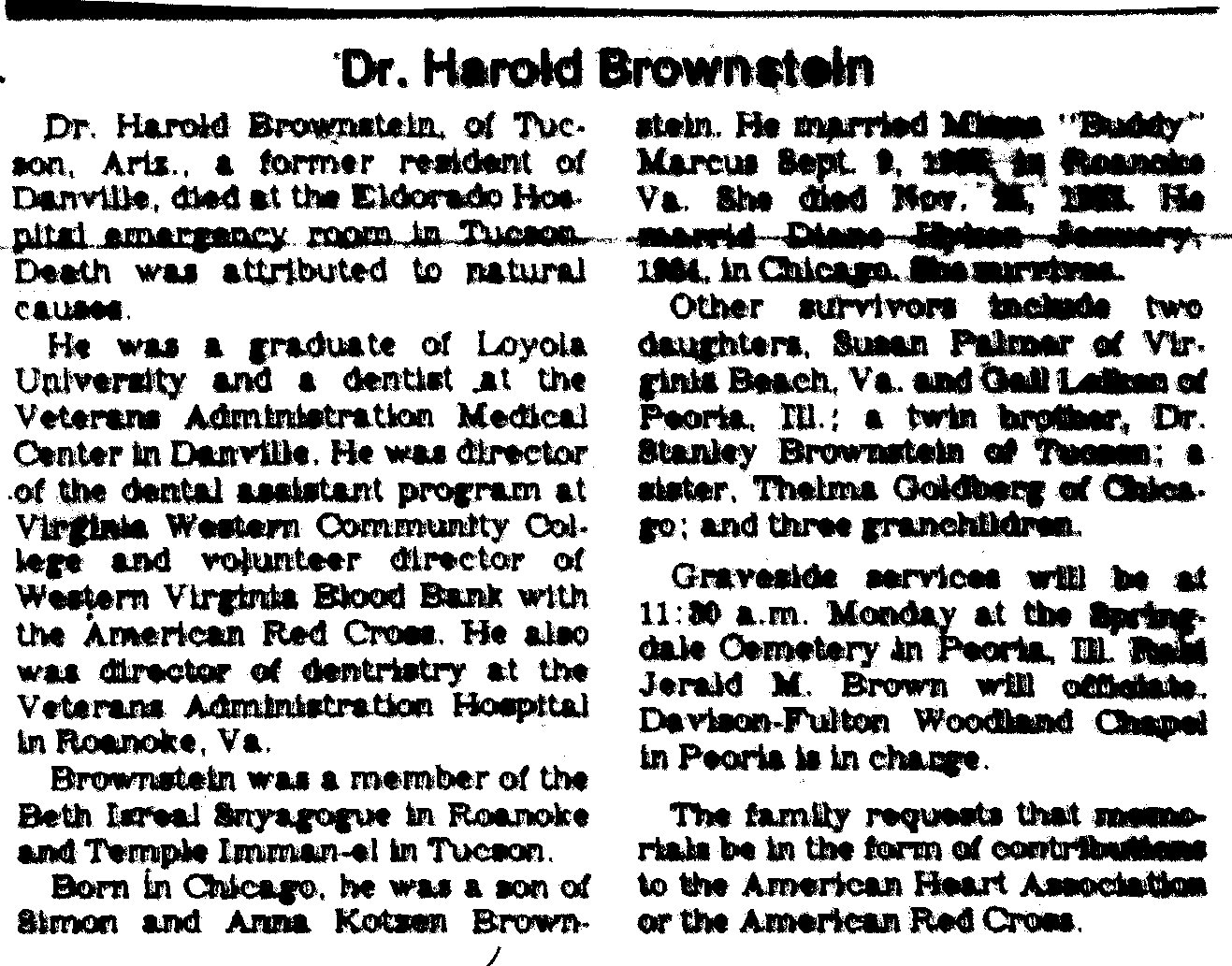 Brownstein, Harold