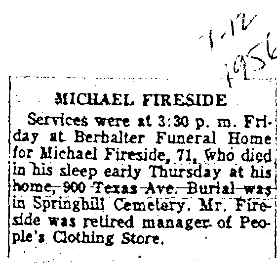 Fireside, Michael