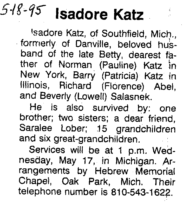 Katz, Isadore
