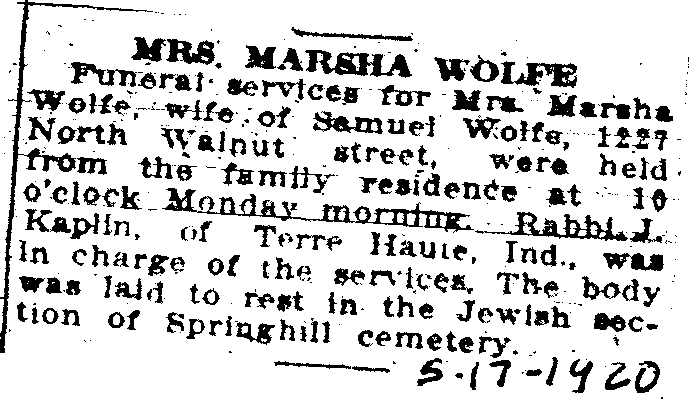 Wolfe, Marsha